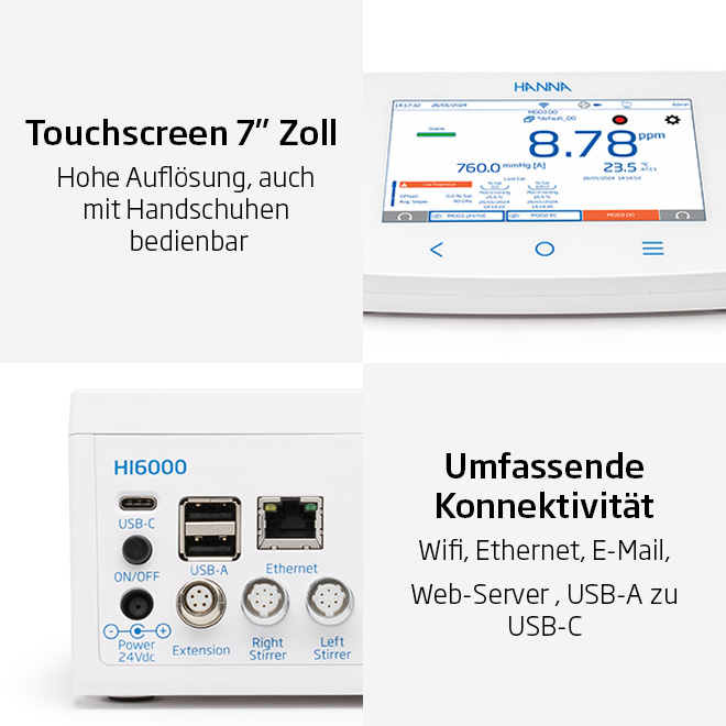 HI6222-02: HI6000-Kit mit 2 pH/ORP/ISE-Modulen