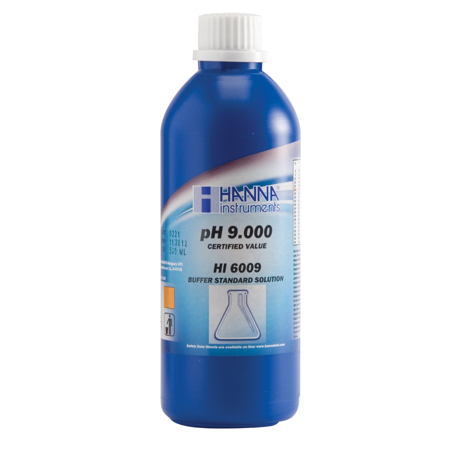 HI6009 Kalibrierlösung pH 9,000; Premiumqualität, 500mL-Flasche