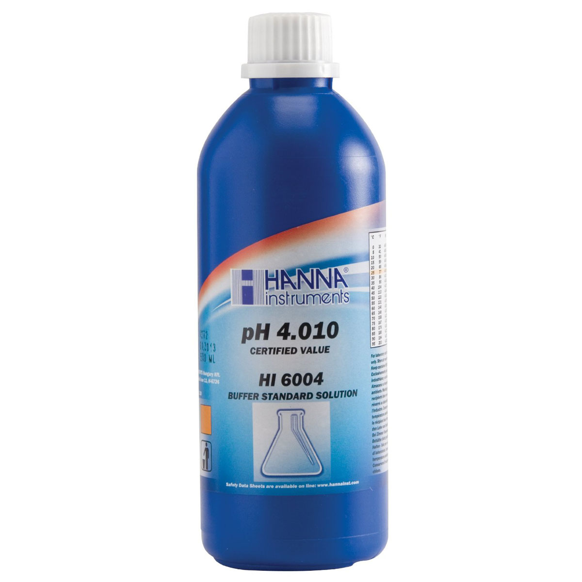 HI6004 Kalibrierlösung pH 4,010; Premiumqualität, 500mL-Flasche