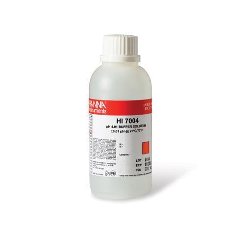 Kalibrierlösung pH 4,01; Standardqualität, mit Analysenzertifikat, 230mL-Flasche