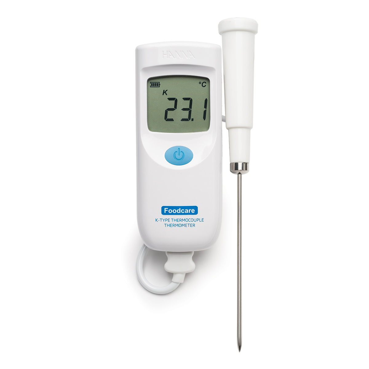 Thermometer für Lebensmittel mit wechselbarem Typ-K-Thermoelementfühler
