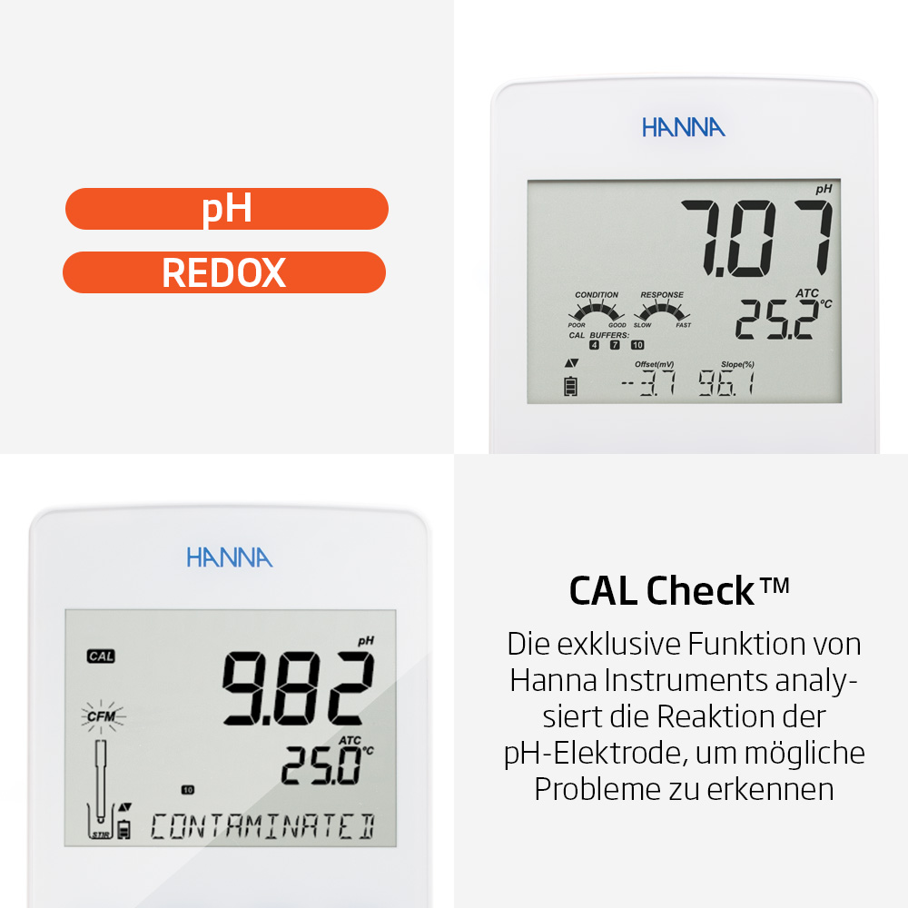 edge® pH-Tablet-Messgerät mit optionaler Redoxpotentialmessung