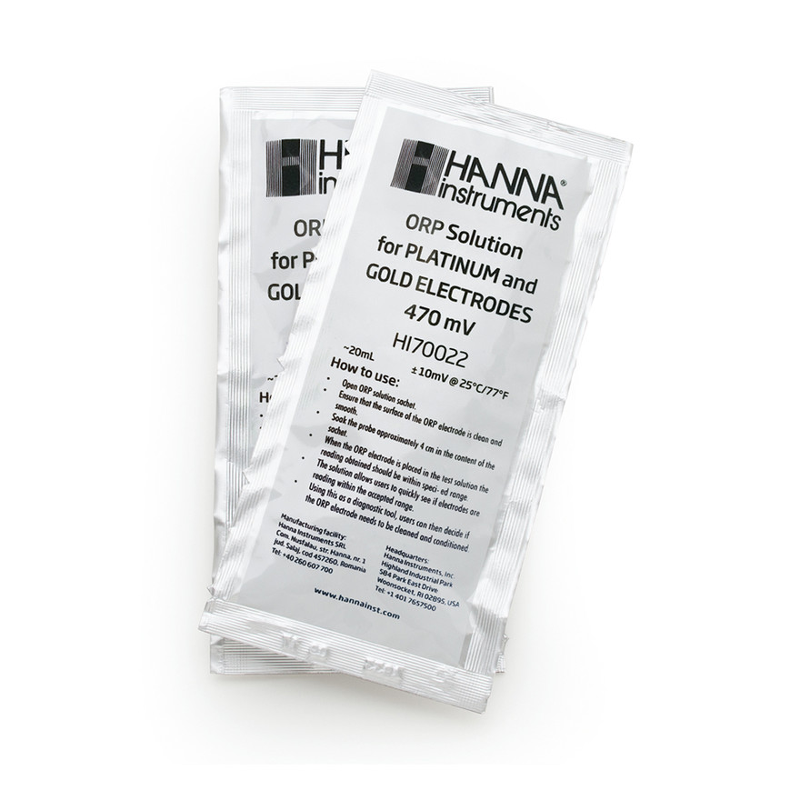 hi70022p Testlösung Redoxpotential @470 mV, 25 x 20mL-Beutel