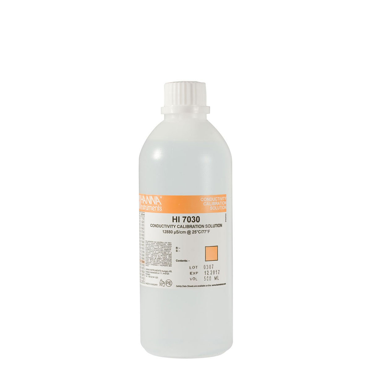 HI7030L Kalibrierlösung Leitfähigkeit 12,88 mS/cm, 500mL-FDA-Flasche