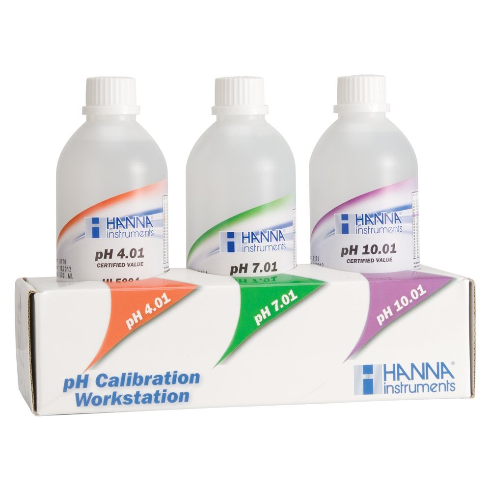 Kombipack Kalibrierlösung pH 4,01;7,01; 10,01; technische Qualität, 3 500mL-Flaschen