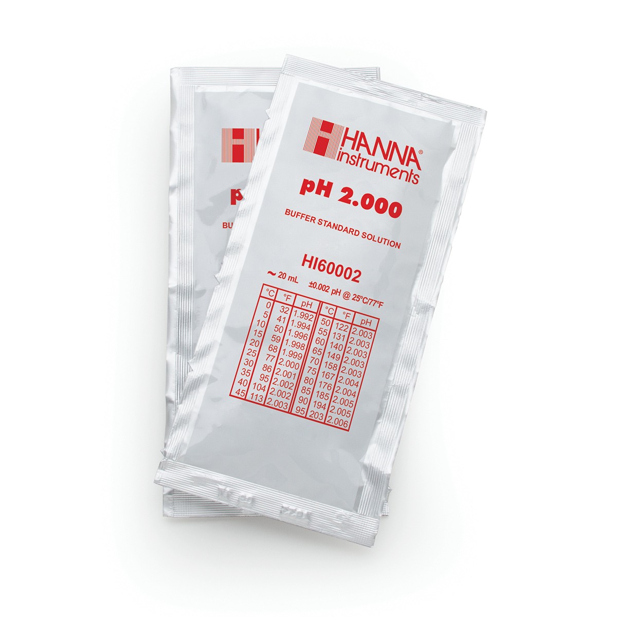 Kalibrierlösung pH 2,000; Premiumqualität, 25 x 20mL-Beutel