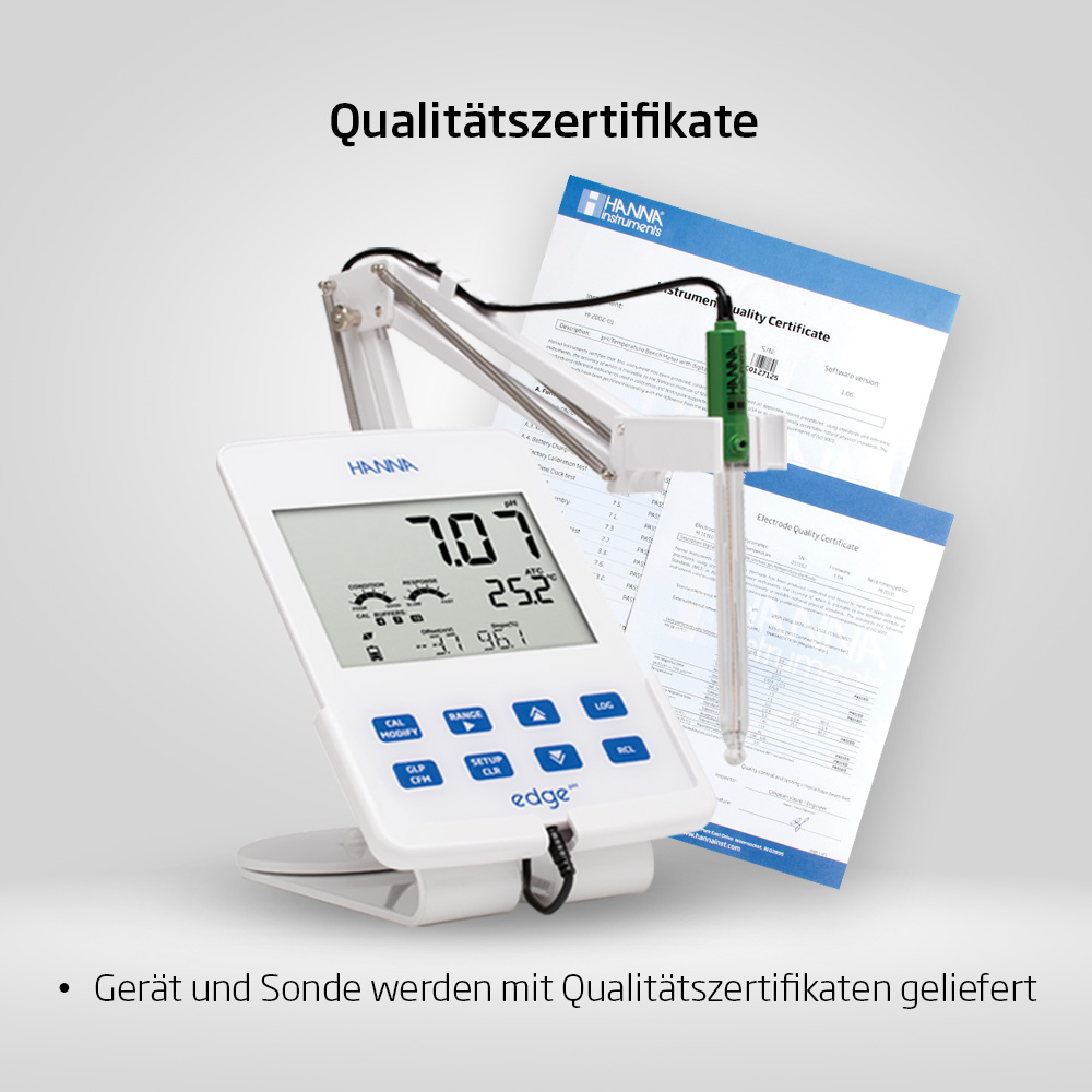 edge® pH-Tablet-Messgerät mit optionaler Redoxpotentialmessung