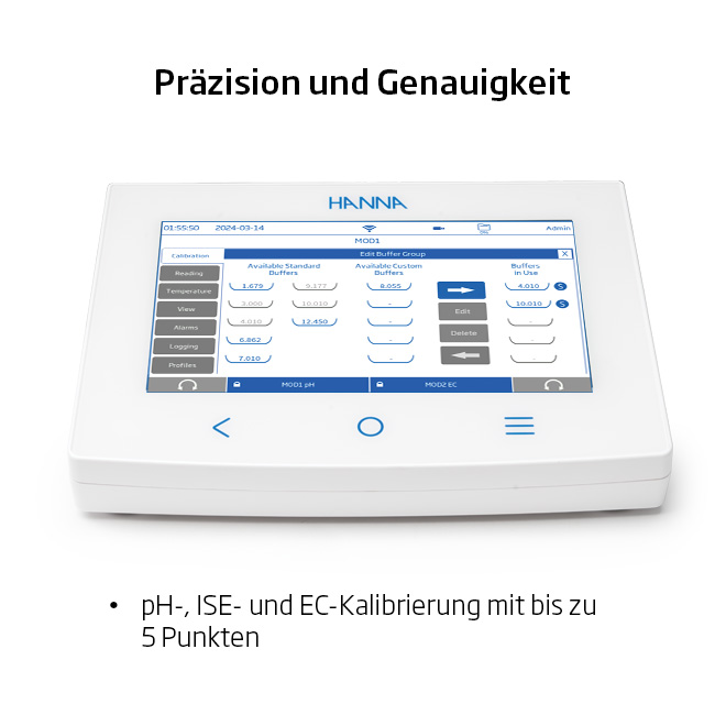 HI6222-02: HI6000-Kit mit 2 pH/ORP/ISE-Modulen
