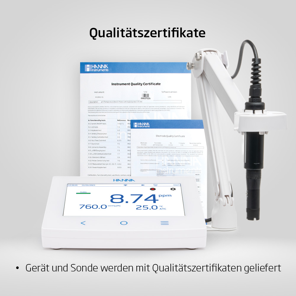 Netzwerkfähiges Sauerstoffmessgerät mit optischer Sonde