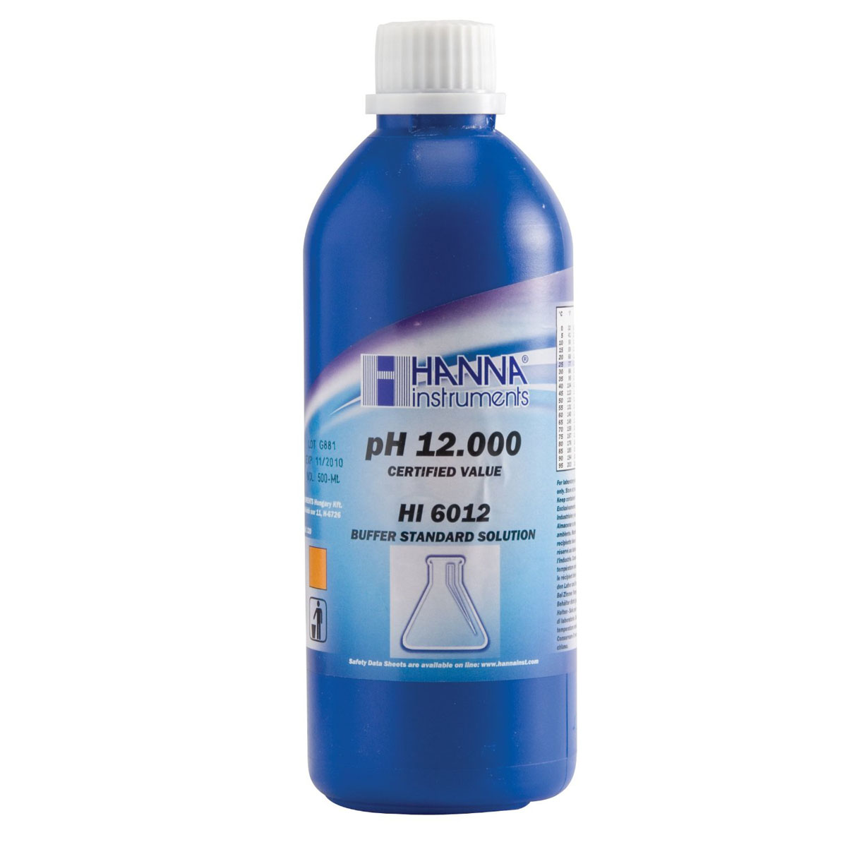 HI6012 Kalibrierlösung pH 12,000; Premiumqualität, 500mL-Flasche