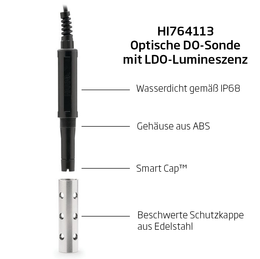 Professionelles Handmessgerät für die optische Sauerstoffmessung - HI98198
