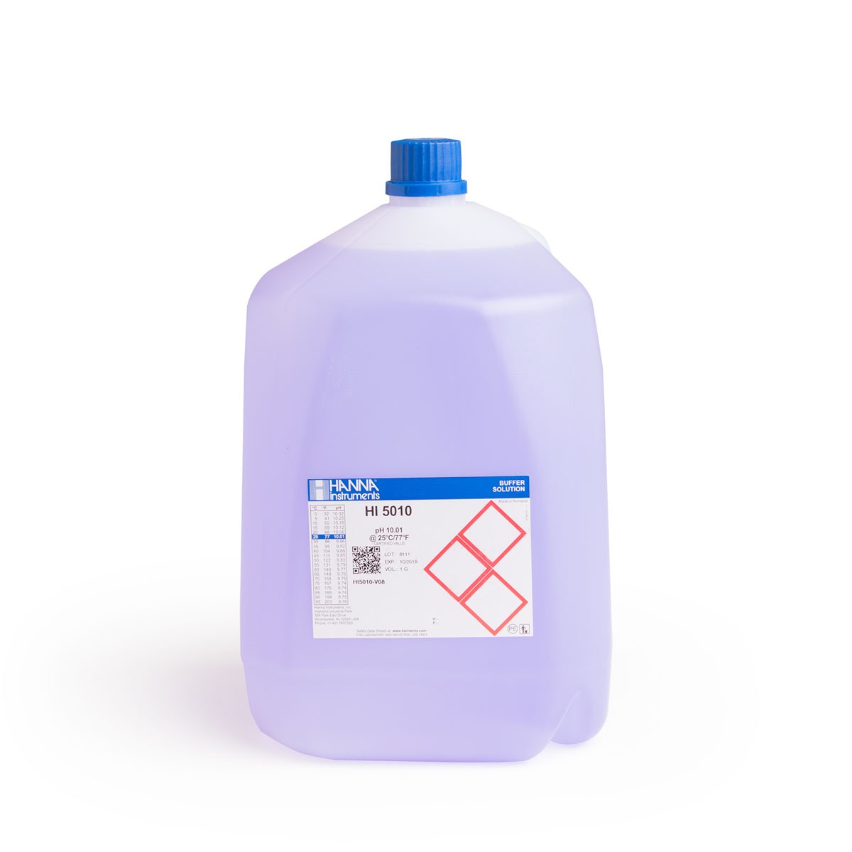 Kalibrierlösung pH 10,01; technische Qualität, 3,78L-Kanister, farbkodiert (violett), 2 S