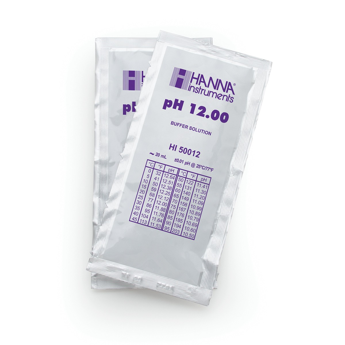 Kalibrierlösung pH 12,00; technische Qualität, 25 x 20mL-Beutel